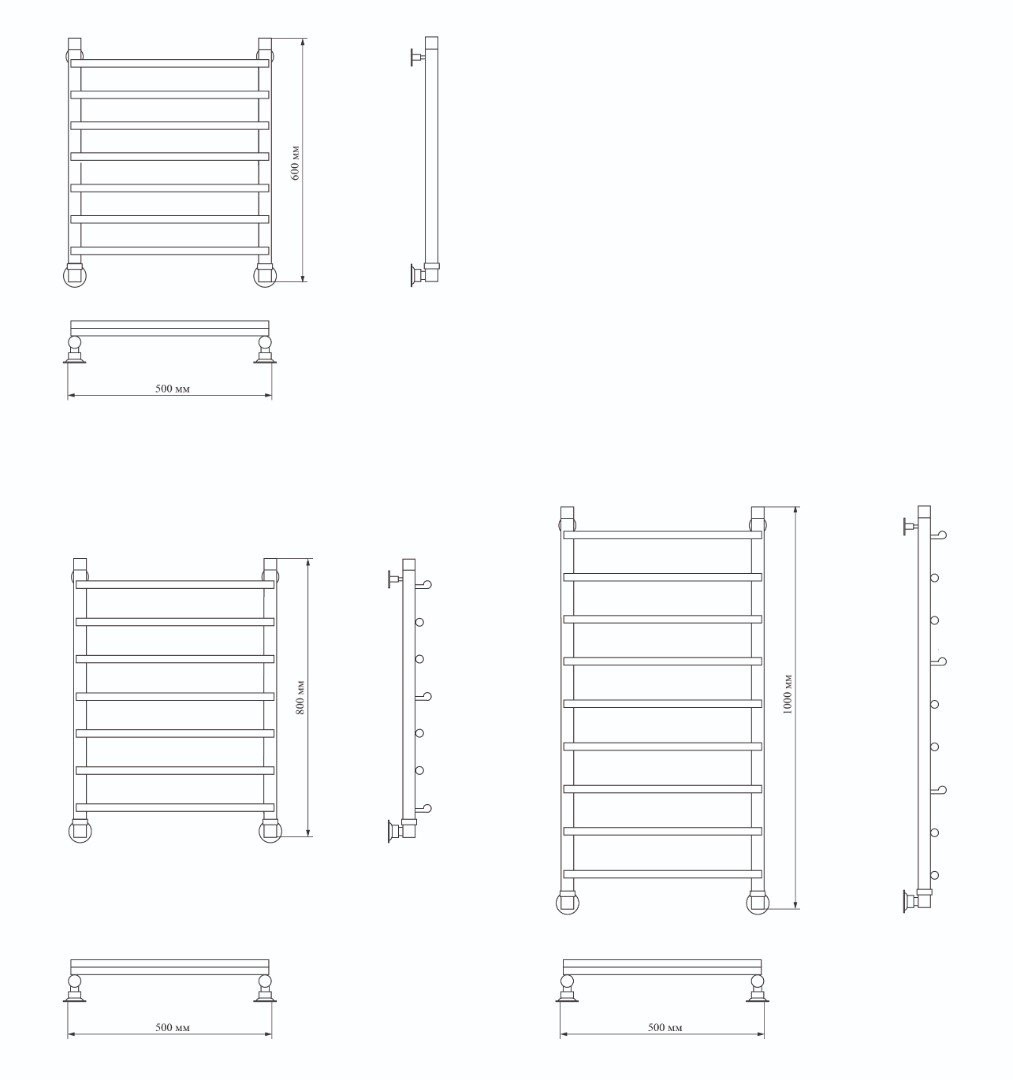 Полотенцесушитель водяной Luxon H Ultra 80/50 (7 перекладин) Полотенцесушитель водяной Luxon H Ultra 80/50 (7 перекладин)