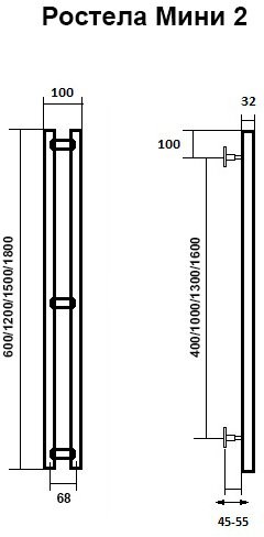 Полотенцесушитель водяной Ростела Мини 1/2 Полотенцесушитель водяной Ростела Мини 1/2