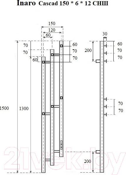 Полотенцесушитель электрический Маргроид Ferrum Inaro 3 Cascade СНШ 150x6 (белый матовый, таймер справа) Полотенцесушитель электрический Маргроид Ferrum Inaro 3 Cascade СНШ 150x6 (белый матовый, таймер справа)