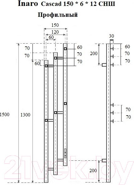 Полотенцесушитель электрический Маргроид Ferrum Inaro 3 Cascade СНШ Профильный 150x6 (белый матовый, таймер справа) Полотенцесушитель электрический Маргроид Ferrum Inaro 3 Cascade СНШ Профильный 150x6 (белый матовый, таймер справа)