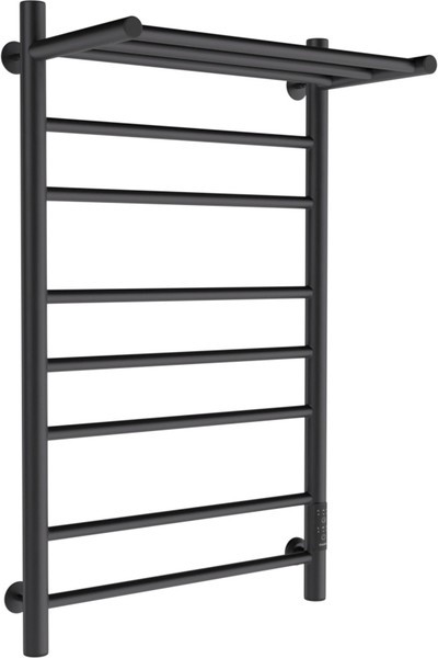Полотенцесушитель электрический Маргроид Ferrum Вид 10 СНШ 80x50 с полкой (черный матовый, таймер справа) Полотенцесушитель электрический Маргроид Ferrum Вид 10 СНШ 80x50 с полкой (черный матовый, таймер справа)