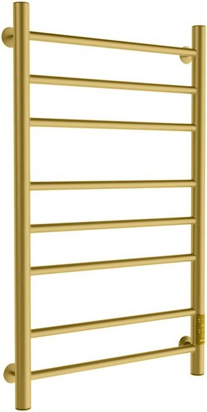 Полотенцесушитель электрический Маргроид Ferrum Вид 10 СНШ 80x50 (латунь матовая, таймер справа) Полотенцесушитель электрический Маргроид Ferrum Вид 10 СНШ 80x50 (латунь матовая, таймер справа)