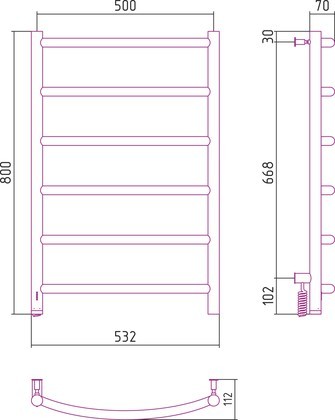 Полотенцесушитель электрический Сунержа Галант 4.0, 800x500, МЭМ левый, чёрный матовый 31-0830-8050 Полотенцесушитель электрический Сунержа Галант 4.0, 800x500, МЭМ левый, чёрный матовый 31-0830-8050