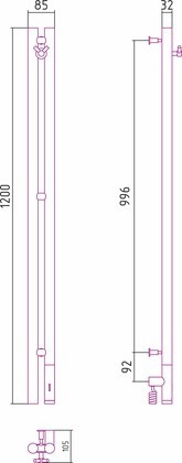 Полотенцесушитель электрический Сунержа Нюанс 3.0 1200 правый, сатин 071-5843-1253 Полотенцесушитель электрический Сунержа Нюанс 3.0 1200 правый, сатин 071-5843-1253