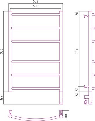 Полотенцесушитель электрический Сунержа Галант 3.0, 800x500, МЭМ правый, чёрный матовый 31-5801-8050 Полотенцесушитель электрический Сунержа Галант 3.0, 800x500, МЭМ правый, чёрный матовый 31-5801-8050
