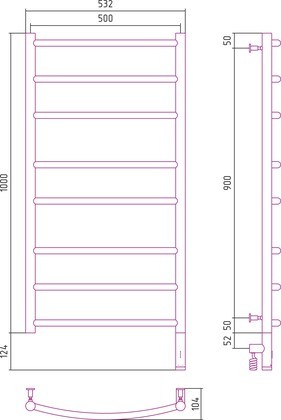Полотенцесушитель электрический Сунержа Галант 3.0, 1000x500, МЭМ правый, чёрный матовый 31-5801-1050 Полотенцесушитель электрический Сунержа Галант 3.0, 1000x500, МЭМ правый, чёрный матовый 31-5801-1050