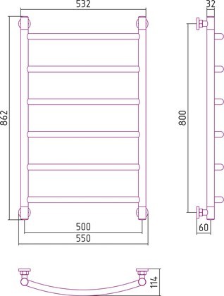 Полотенцесушитель водяной Сунержа Галант+ 800x500, состаренная латунь 051-0200-8050 Полотенцесушитель водяной Сунержа Галант+ 800x500, состаренная латунь 051-0200-8050