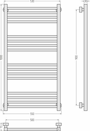 Полотенцесушитель водяной Сунержа Модус PRO 1000x500, матовый чёрный 31-0450-1050 Полотенцесушитель водяной Сунержа Модус PRO 1000x500, матовый чёрный 31-0450-1050