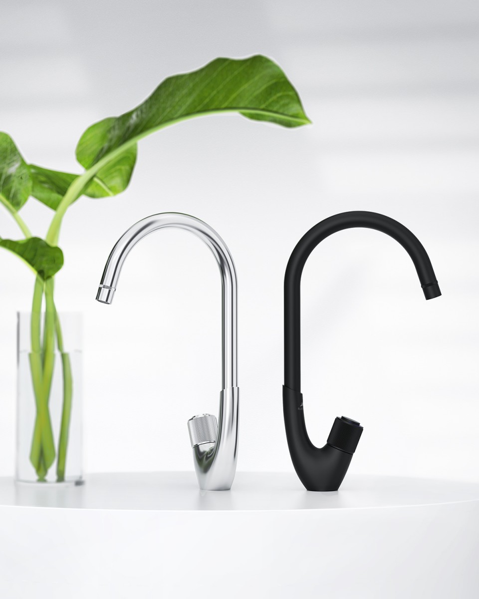 Смеситель Rubineta Swan-33(BK) Смеситель Rubineta Swan-33(BK)