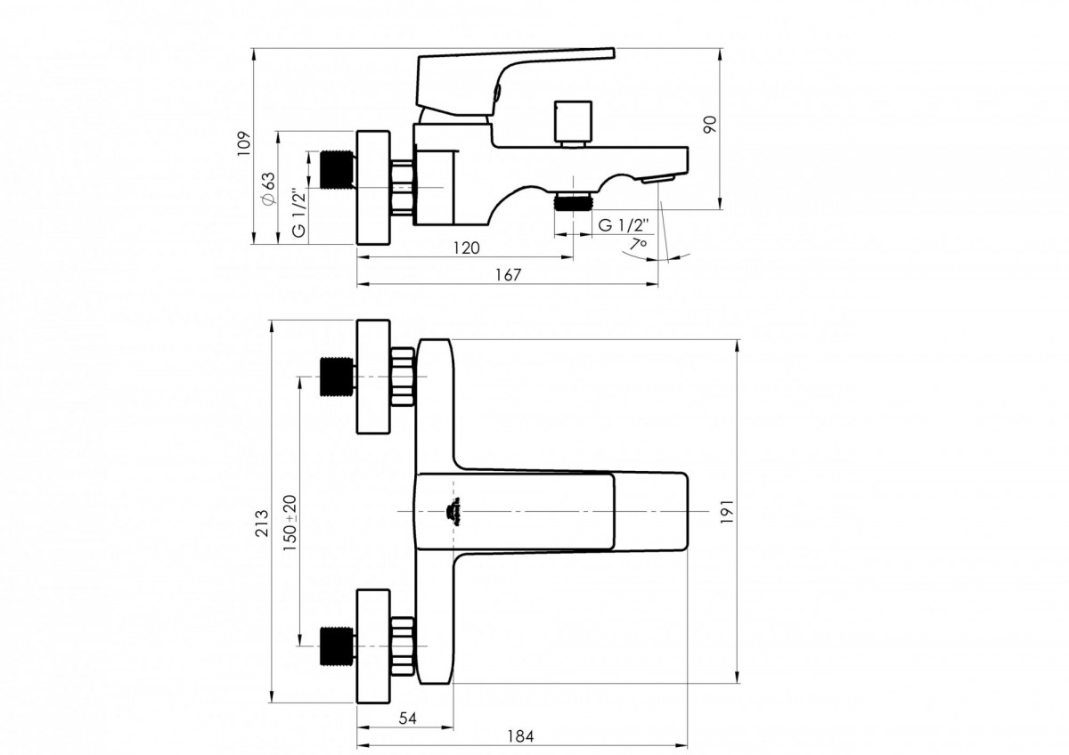 Смеситель Rubineta Modena-10/K (BK) Смеситель Rubineta Modena-10/K (BK)