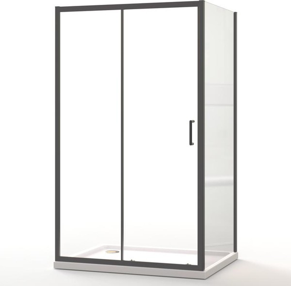 Душевой уголок Aquabath Atlas AB-11C-1080-2000 100x80 стекла прозрачные, профиль оружейная сталь Душевой уголок Aquabath Atlas AB-11C-1080-2000 100x80 стекла прозрачные, профиль оружейная сталь