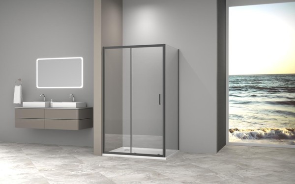 Душевой уголок Aquabath Atlas AB-11C-1080-2000 100x80 стекла прозрачные, профиль оружейная сталь Душевой уголок Aquabath Atlas AB-11C-1080-2000 100x80 стекла прозрачные, профиль оружейная сталь