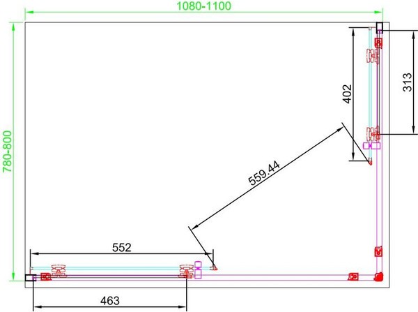 Душевой уголок Aquabath Atlas AB-04F-1180-2000 110x80 стекла прозрачные, профиль хром Душевой уголок Aquabath Atlas AB-04F-1180-2000 110x80 стекла прозрачные, профиль хром