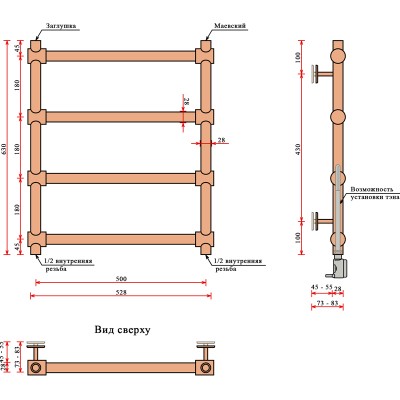 Полотенцесушитель водяной Fincopper FCL 63x50 Ral 9005 (нижнее подключение, черный) Полотенцесушитель водяной Fincopper FCL 63x50 Ral 9005 (нижнее подключение, черный)