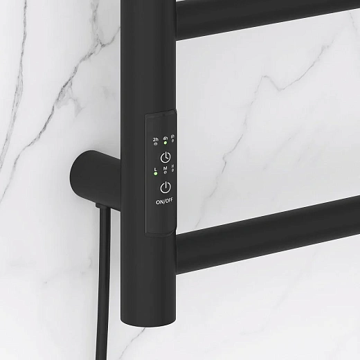 Полотенцесушитель электрический Стилье Формат 27 31529-6040, 600x400, черный матовый, МЭМ слева Полотенцесушитель электрический Стилье Формат 27 31529-6040, 600x400, черный матовый, МЭМ слева