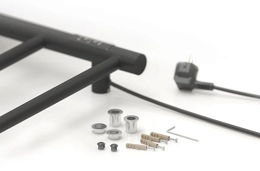 Полотенцесушитель электрический Стилье Формат 27 31528-8040, 800x400, черный матовый, МЭМ справа Полотенцесушитель электрический Стилье Формат 27 31528-8040, 800x400, черный матовый, МЭМ справа