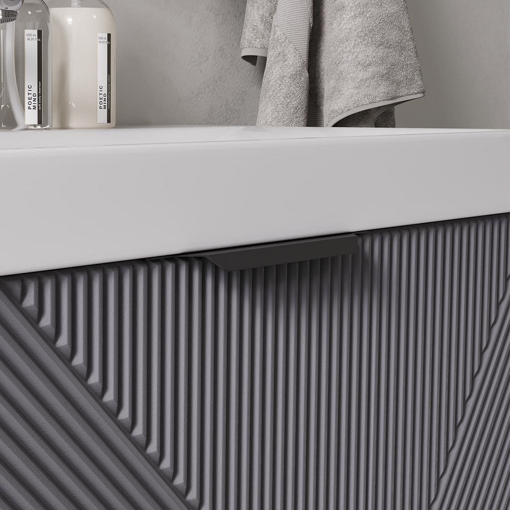 Тумба напольный Volna Geometry 80.2Y с умывальником Lake 80 графит Тумба напольный Volna Geometry 80.2Y с умывальником Lake 80 графит