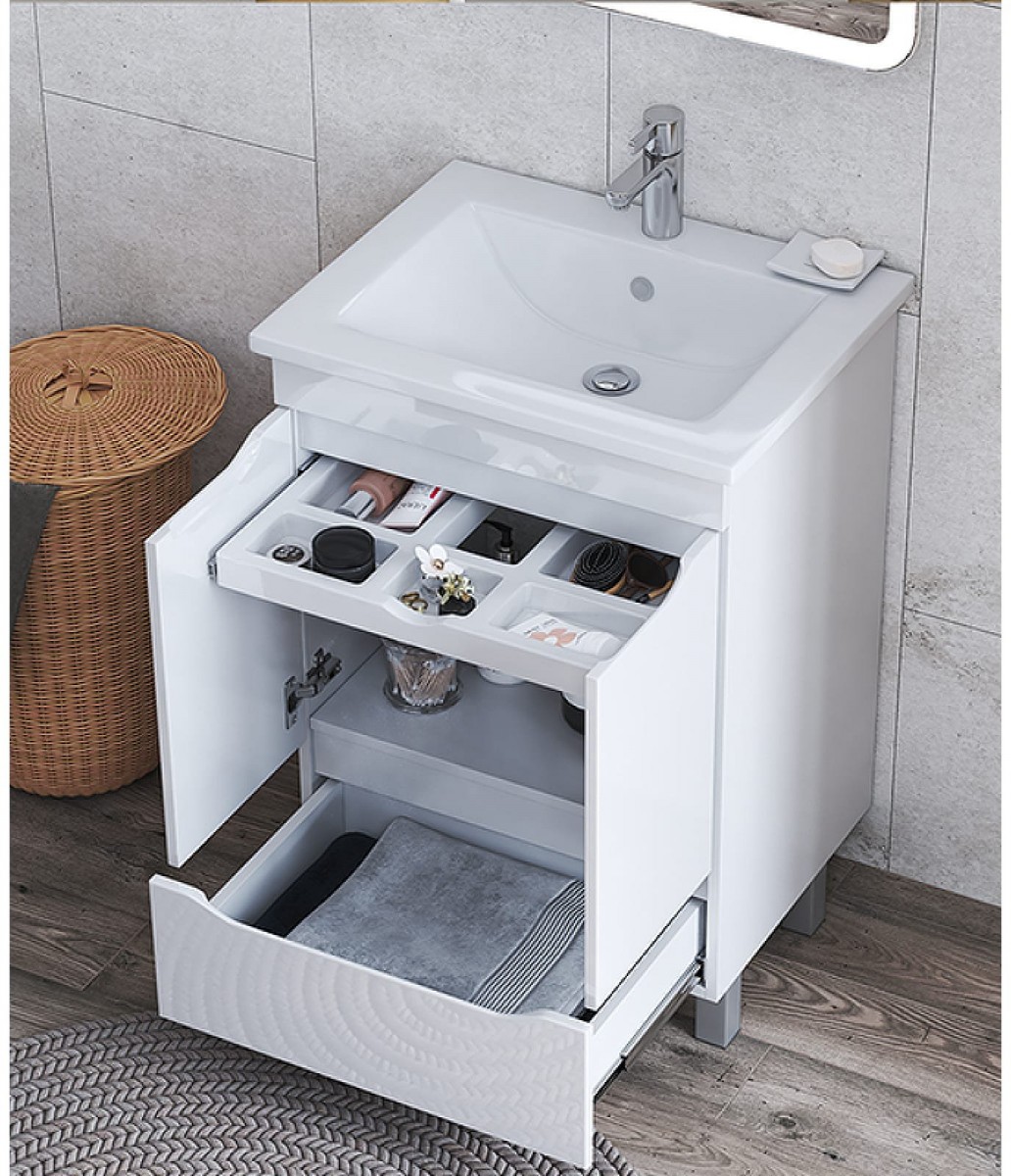 Тумба под умывальник VIGO Grani 600-2-0 tn.GRI.ELI.60.2D.1Y белый Тумба под умывальник VIGO Grani 600-2-0 tn.GRI.ELI.60.2D.1Y белый