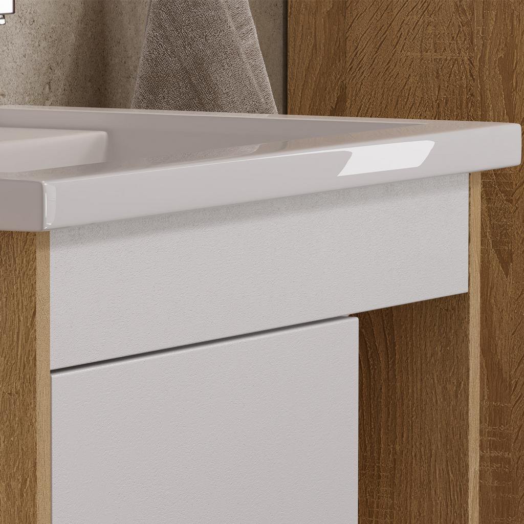 Тумба напольная VOLNA Osmond 60 с умывальником Фостер 60 светлое дерево Тумба напольная VOLNA Osmond 60 с умывальником Фостер 60 светлое дерево