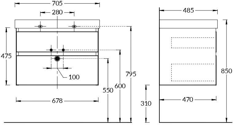 Тумба под умывальник Kerama Marazzi CUBO 70 CUB.70.2WHT.M белый матовый Тумба под умывальник Kerama Marazzi CUBO 70 CUB.70.2WHT.M белый матовый