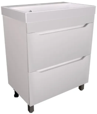 Тумба под умывальник Vako Фрост Слим 70 2 ящика, белая Тумба под умывальник Vako Фрост Слим 70 2 ящика, белая