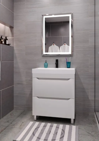 Тумба под умывальник Vako Фрост Слим 70 2 ящика, белая Тумба под умывальник Vako Фрост Слим 70 2 ящика, белая