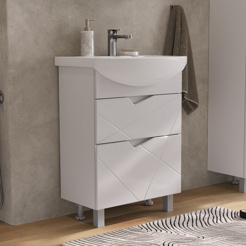 Тумба напольная Volna Pronto 60.2Y под умывальник Балтика белая Тумба напольная Volna Pronto 60.2Y под умывальник Балтика белая