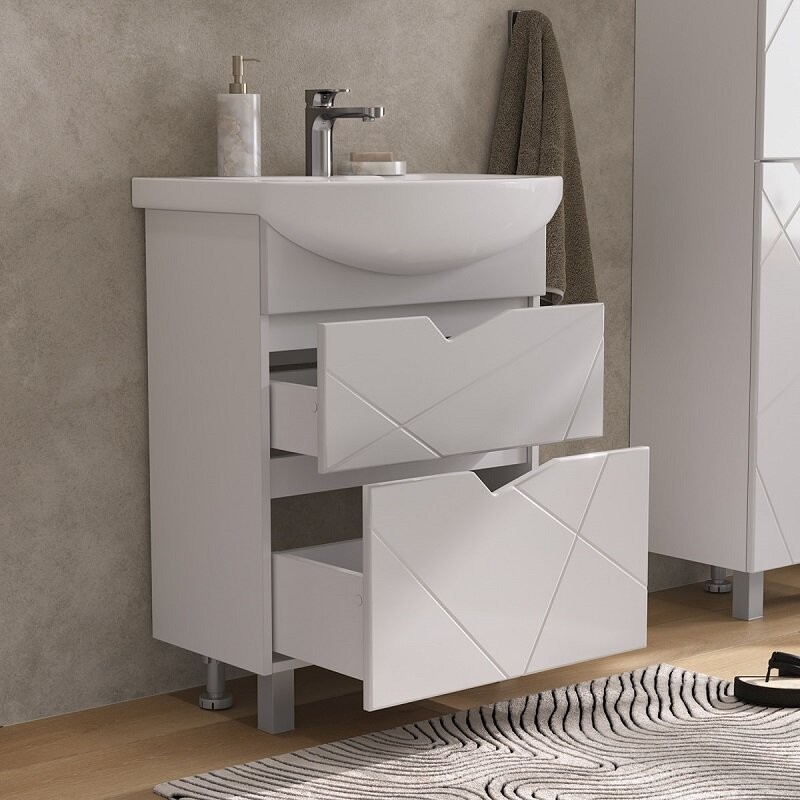 Тумба напольная Volna Pronto 60.2Y под умывальник Балтика белая Тумба напольная Volna Pronto 60.2Y под умывальник Балтика белая