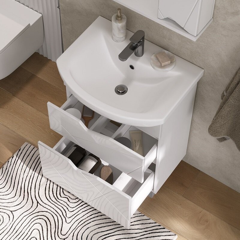 Тумба напольная Volna Pronto 60.2Y под умывальник Балтика белая Тумба напольная Volna Pronto 60.2Y под умывальник Балтика белая