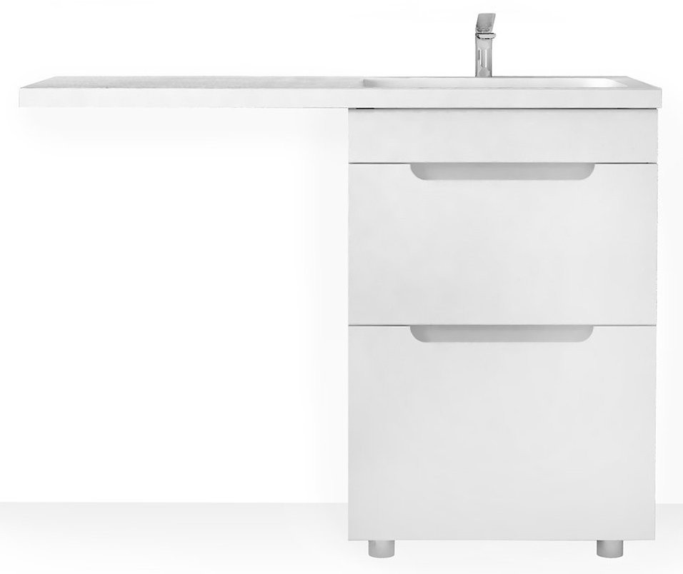 Тумба под стиральную машину Raval Forte 120 напольная белая правая Тумба под стиральную машину Raval Forte 120 напольная белая правая