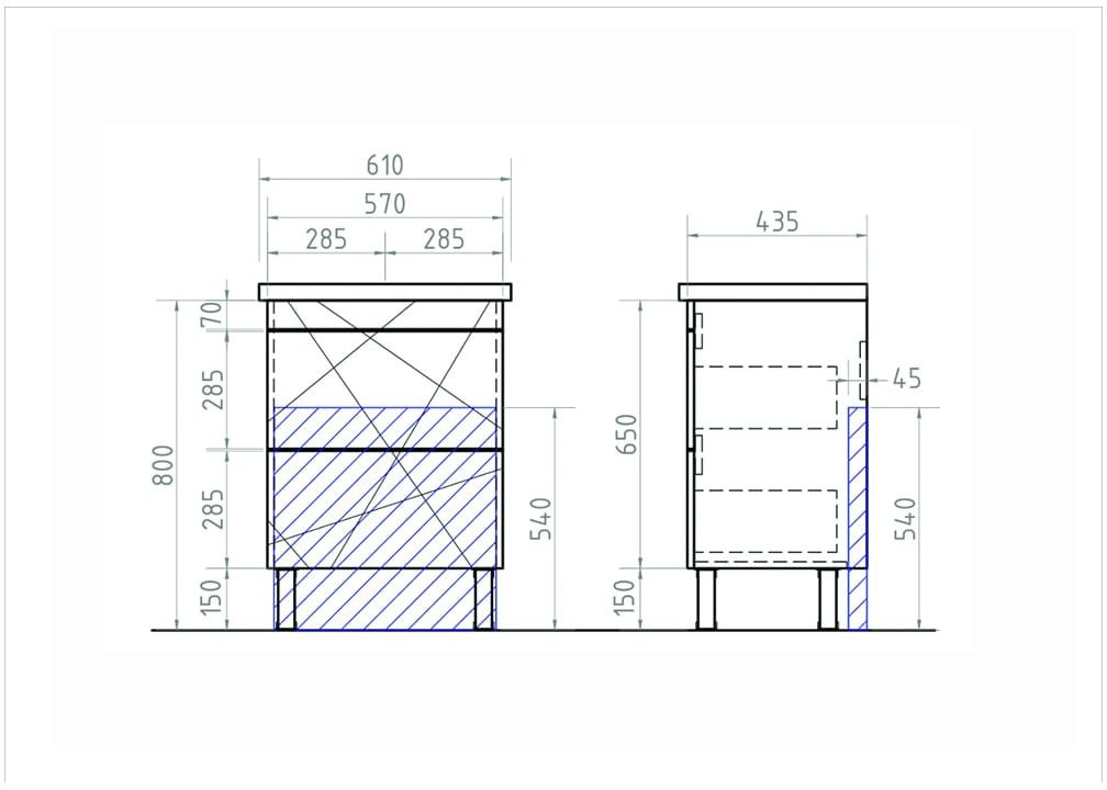 Тумба напольная VIGO Holly 60 tn.HOL.FOS.60.2Y белый Тумба напольная VIGO Holly 60 tn.HOL.FOS.60.2Y белый