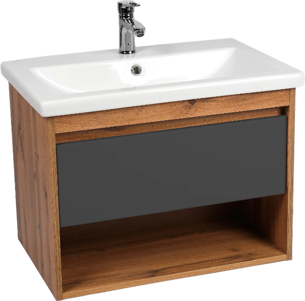 Тумба с умывальником Viant Бостон Como 50 / VBOS50COG-T1YP+S-UM-COM50/1-w Тумба с умывальником Viant Бостон Como 50 / VBOS50COG-T1YP+S-UM-COM50/1-w