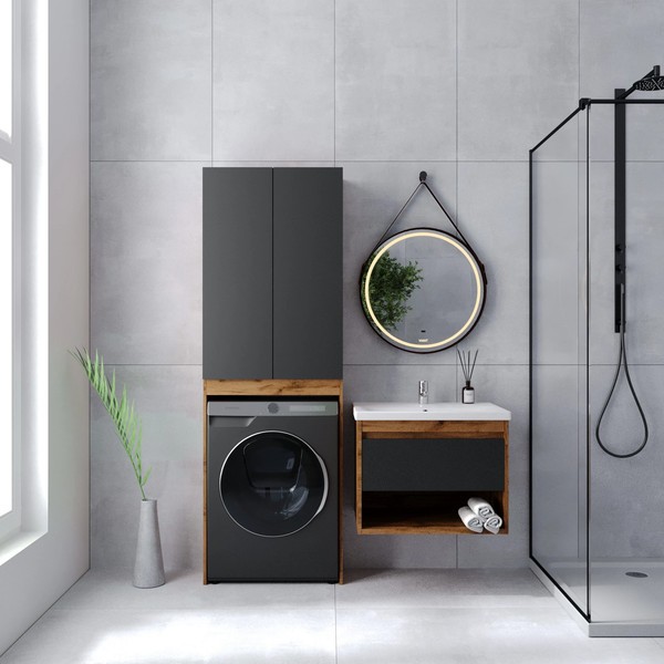 Тумба с умывальником Viant Бостон Como 50 / VBOS50COG-T1YP+S-UM-COM50/1-w Тумба с умывальником Viant Бостон Como 50 / VBOS50COG-T1YP+S-UM-COM50/1-w