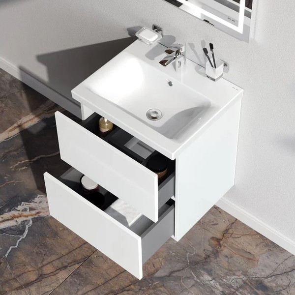 Тумба с умывальником AM.PM Gem M90-FHX0502WG-WCC0502WG Тумба с умывальником AM.PM Gem M90-FHX0502WG-WCC0502WG