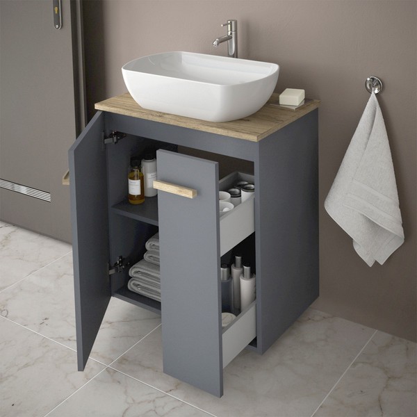 Тумба под умывальник Lauter Adri 59 (антрацит) Тумба под умывальник Lauter Adri 59 (антрацит)