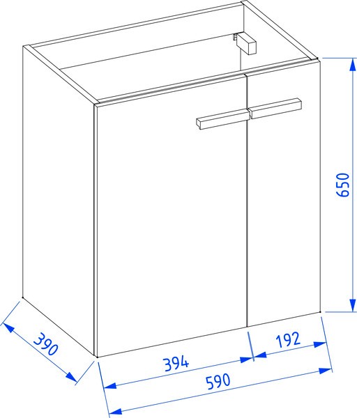 Тумба под умывальник Lauter Adri 59 (антрацит) Тумба под умывальник Lauter Adri 59 (антрацит)