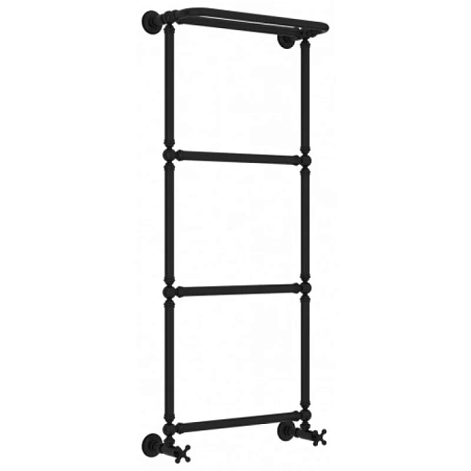 Полотенцесушитель водяной Сунержа Ренессанс 1386 31-0281-1250, 1200x500, с полкой, матовый черный Полотенцесушитель водяной Сунержа Ренессанс 1386 31-0281-1250, 1200x500, с полкой, матовый черный