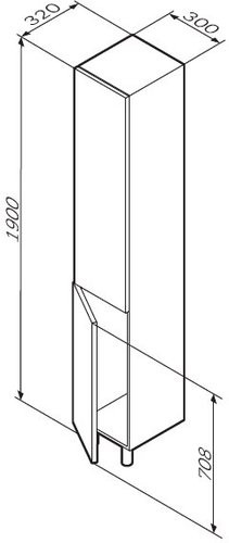 Шкаф-пенал для ванной AM.PM Gem M90CSL0306WG (левый) Шкаф-пенал для ванной AM.PM Gem M90CSL0306WG (левый)