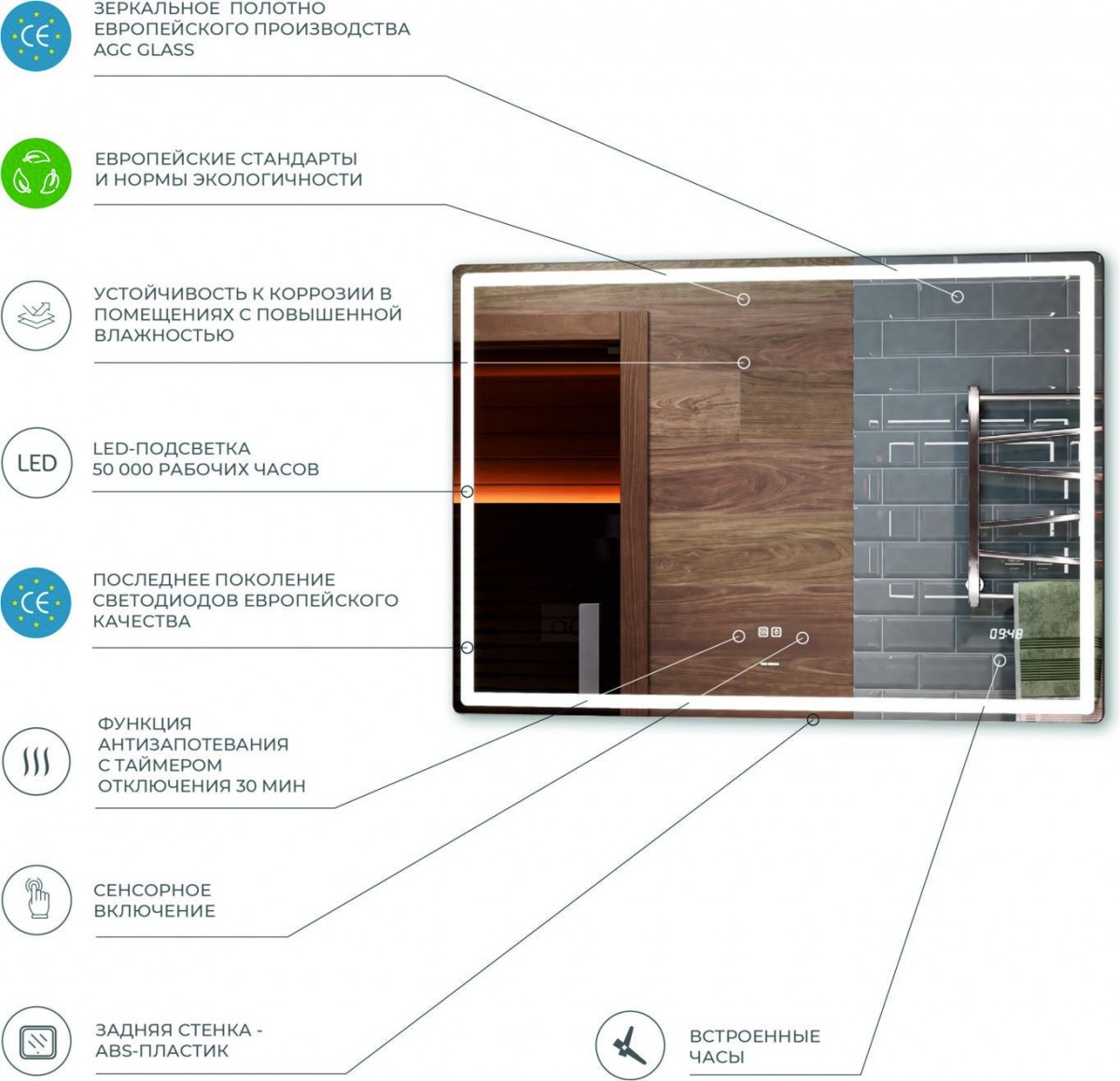 Зеркало VIGO Geometry Luxe 700 z.GEO.70.Luxe Зеркало VIGO Geometry Luxe 700 z.GEO.70.Luxe