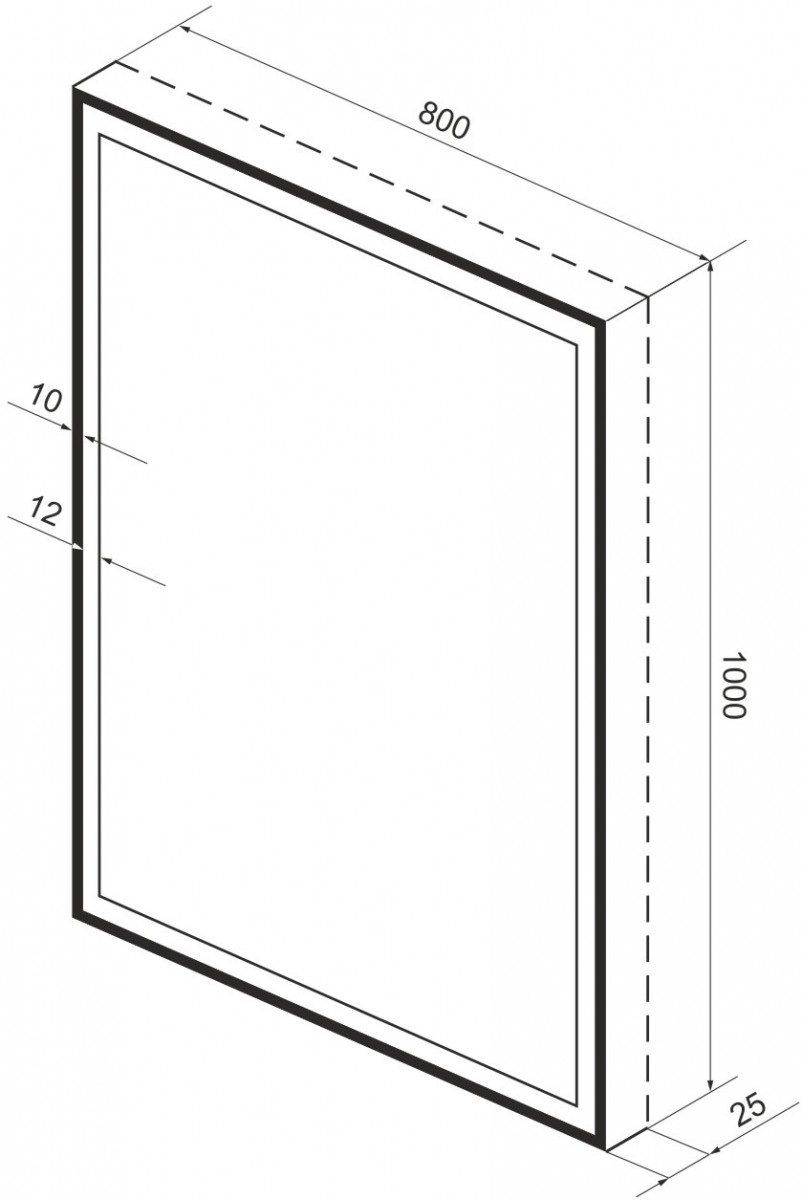 Зеркало прямоугольное Wellsee 7 Rays' Spectrum с фронтальной LED-подсветкой 172201380 80x100 см черный контур Зеркало прямоугольное Wellsee 7 Rays' Spectrum с фронтальной LED-подсветкой 172201380 80x100 см черный контур