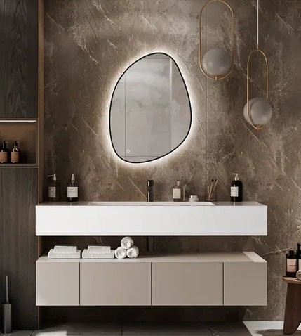 Зеркало Континент Mojo Led 60x80 ореольная подсветка, сенсорное управление Зеркало Континент Mojo Led 60x80 ореольная подсветка, сенсорное управление