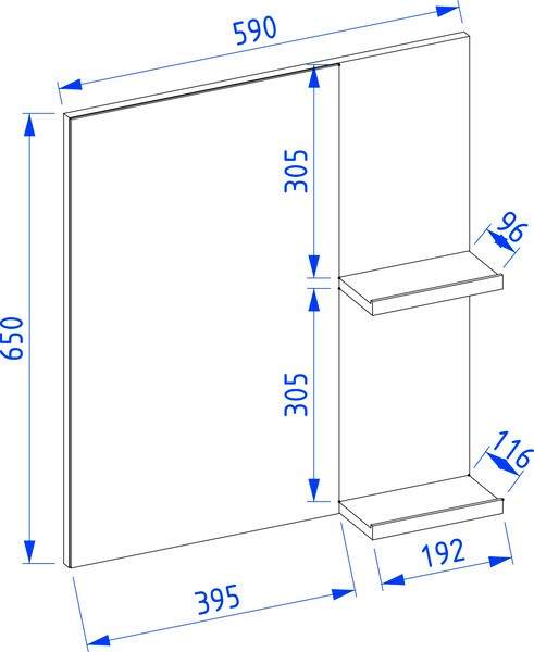 Зеркало Lauter Adri 59 (антрацит) Зеркало Lauter Adri 59 (антрацит)