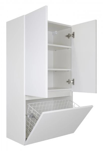 Шкаф над стиральной машиной Misty Амур Э-Ам08060-012Бк с корзиной Шкаф над стиральной машиной Misty Амур Э-Ам08060-012Бк с корзиной