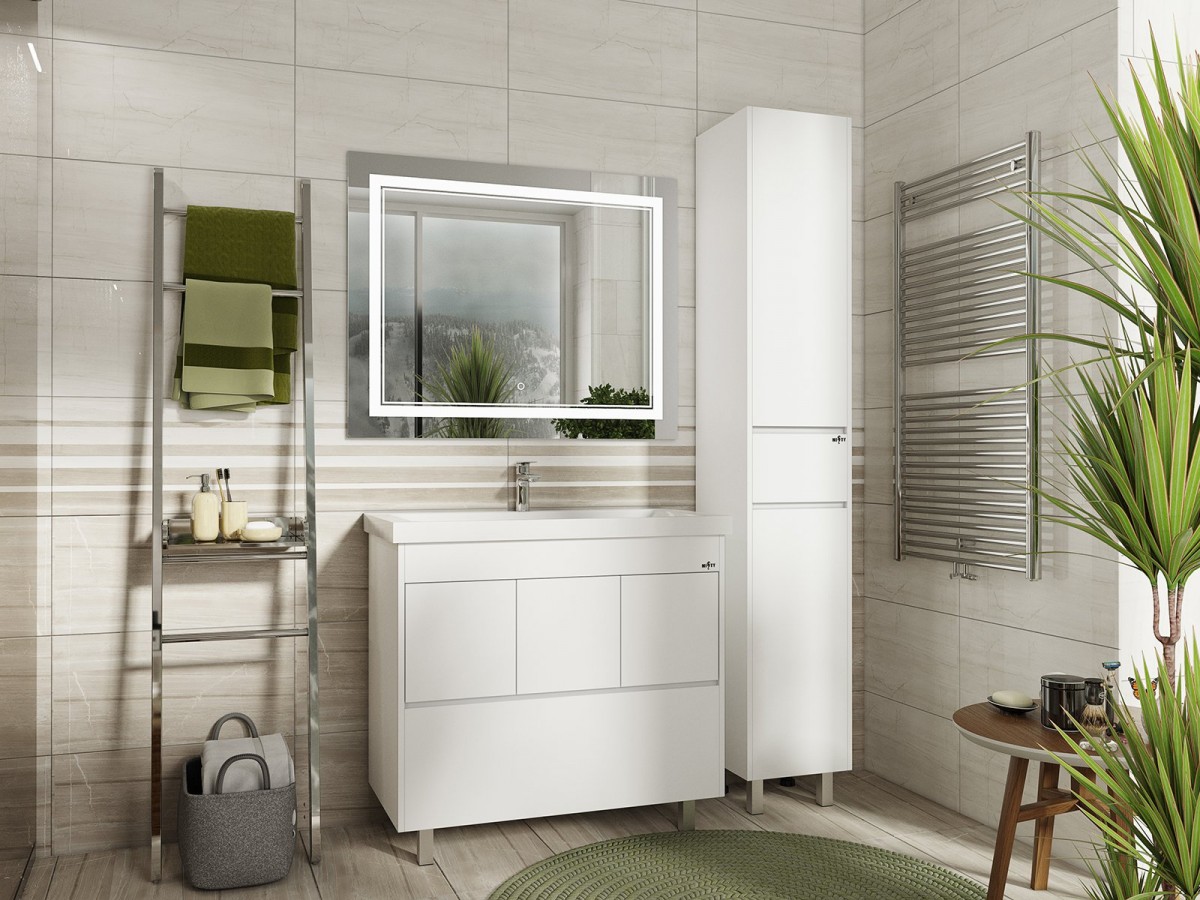 Шкаф-пенал Misty Алиса 35 белый левый Шкаф-пенал Misty Алиса 35 белый левый