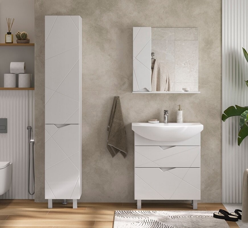 Шкаф с зеркалом Volna Pronto 70 белый (левый) Шкаф с зеркалом Volna Pronto 70 белый (левый)