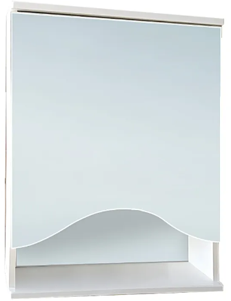 Шкаф с зеркалом Vako Линда 55 правый, белый Шкаф с зеркалом Vako Линда 55 правый, белый