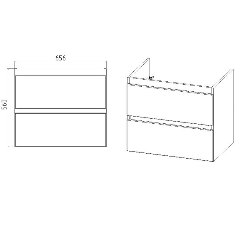 Тумба под умывальник Viant Мальта Como 70 VMAL70CO-T2YP Тумба под умывальник Viant Мальта Como 70 VMAL70CO-T2YP