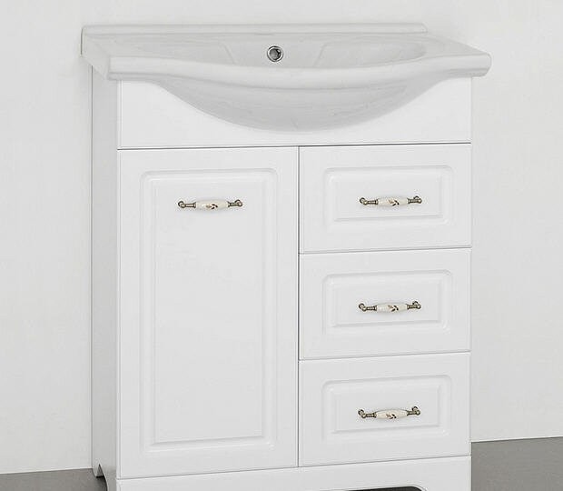 Тумба под умывальник Style Line Олеандр-2 65 3 ящика (для классической раковины) Тумба под умывальник Style Line Олеандр-2 65 3 ящика (для классической раковины)