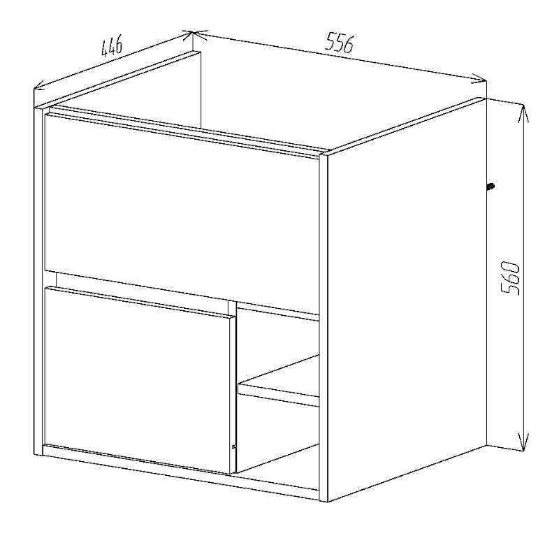 Тумба под умывальник Viant Люксембург Элина 60 / VLUX60ELCH-T2YP (черный) Тумба под умывальник Viant Люксембург Элина 60 / VLUX60ELCH-T2YP (черный)