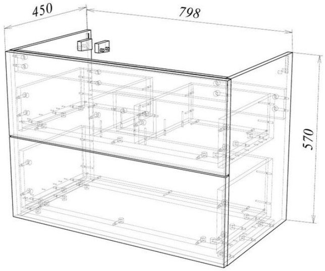 Тумба под умывальник Garda Grado 58н_80 / 26.58н.800 Тумба под умывальник Garda Grado 58н_80 / 26.58н.800
